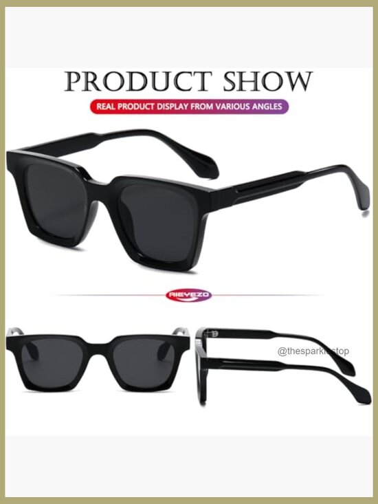 Square Sunglasses Retro Designer Shades Polarized UV Protection